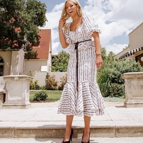 Antonio Melani+ Nicola Bathie Florence Floral Print Sweetheart Square Neck Dress - Picture 2 of 16